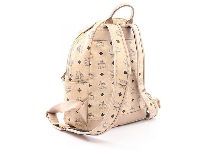 MCM STARK Visetos Studded Rucksack Beige - Ansicht 2