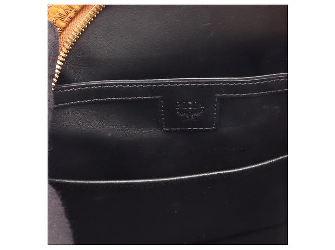 Zaino MCM Visetos in pelle marrone - vista 10