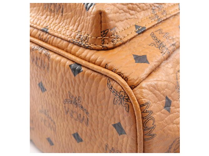 Zaino MCM Visetos in pelle marrone - vista 7