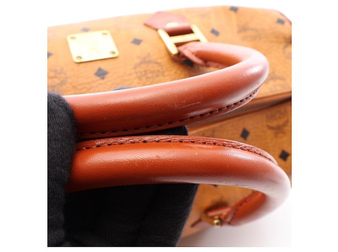 Borsa Boston/Borsa a mano MCM Visetos Brown Marrone - vista 5