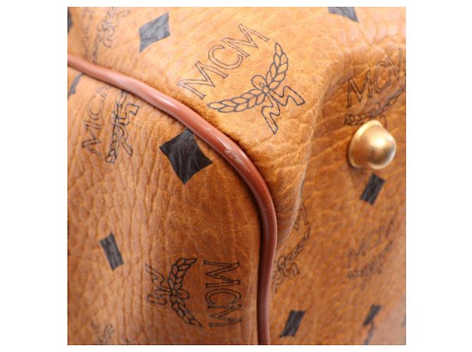 Borsa Boston/Borsa a mano MCM Visetos Brown Marrone - vista 7