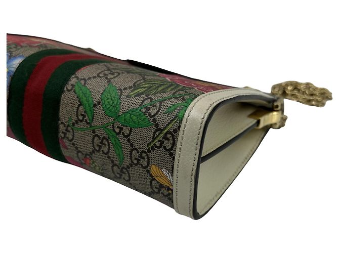 Gucci Ophidia Chain Flora GG Coated Canvas Small Multicolore - vista 6