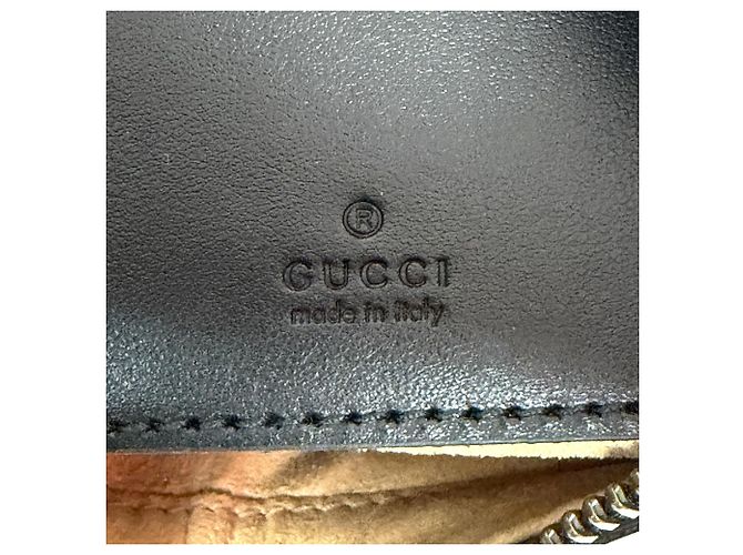 Gucci GG Marmont Half Moon Hobo Matelasse Leather Mini Nero - vista 6