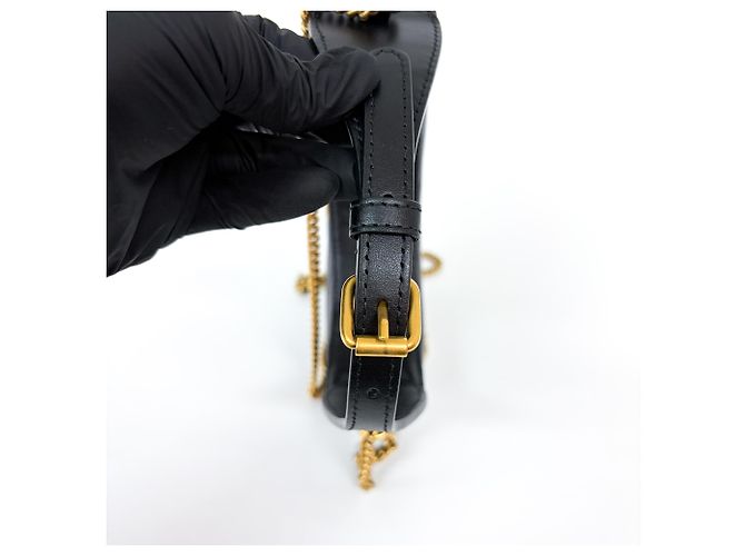 Gucci GG Marmont Half Moon Hobo Matelasse Leather Mini Nero - vista 7