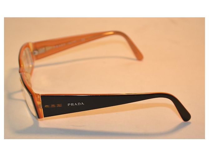 Prada VPR10F Prescription Glasses Black Orange - view 3