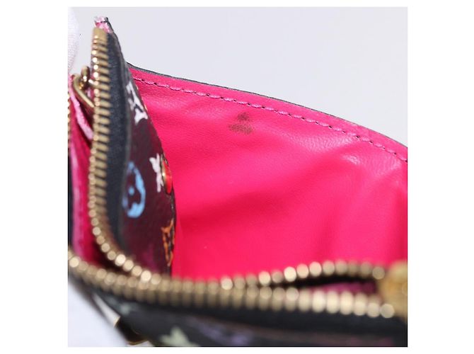 LOUIS VUITTON Monogram Multicolor Pochette Cles NM Black M60279 LV Auth 200573M Nero - vista 10