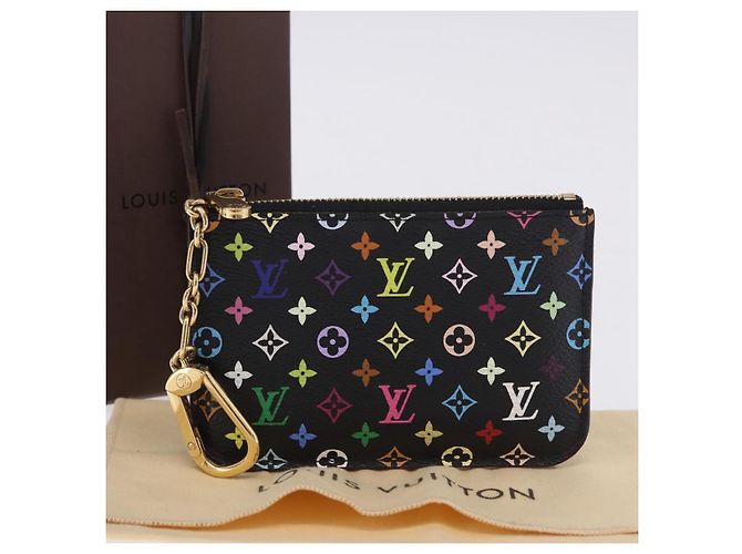 LOUIS VUITTON Monogram Multicolor Pochette Cles NM Black M60279 LV Auth 200573M Nero - vista 12