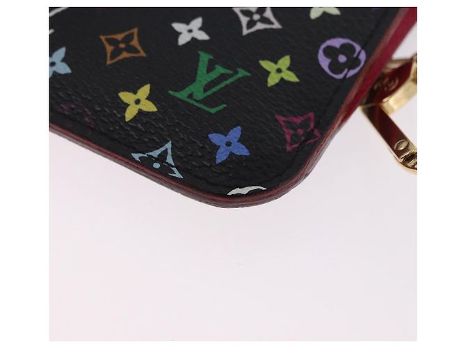 LOUIS VUITTON Monogram Multicolor Pochette Cles NM Black M60279 LV Auth 200573M Nero - vista 17