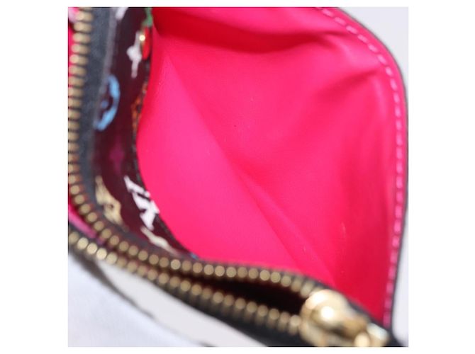 LOUIS VUITTON Monogram Multicolor Pochette Cles NM Black M60279 LV Auth 200573M Nero - vista 21