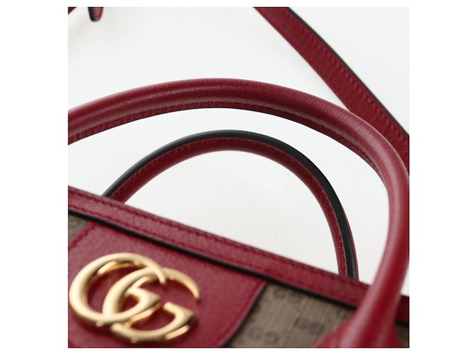 Borsa a mano GUCCI x Doraemon Micro GG PVC 2way Marrone Tono Oro 653952 Auth 167569SM - vista 14