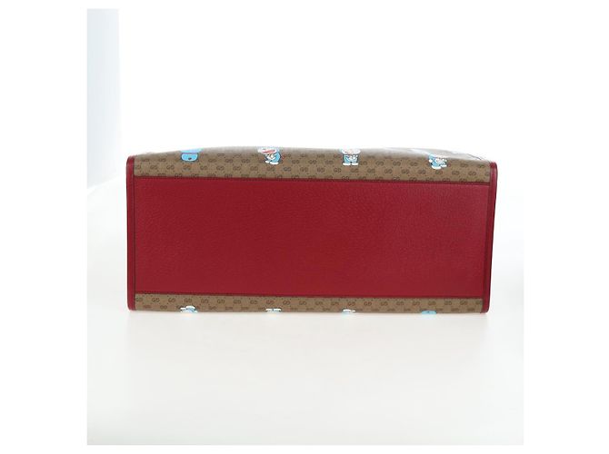 Borsa a mano GUCCI x Doraemon Micro GG PVC 2way Marrone Tono Oro 653952 Auth 167569SM - vista 5