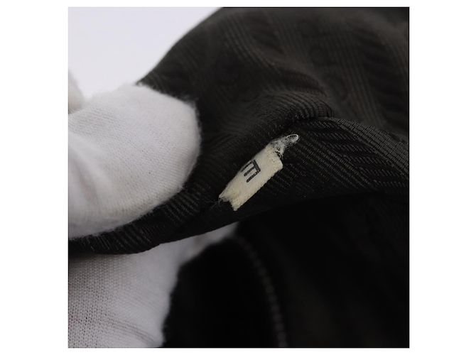 Bolsa de Ombro PRADA em Couro Marrom Prata Auth am12574V - vista 12