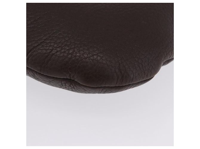 Bolsa de Ombro PRADA em Couro Marrom Prata Auth am12574V - vista 17