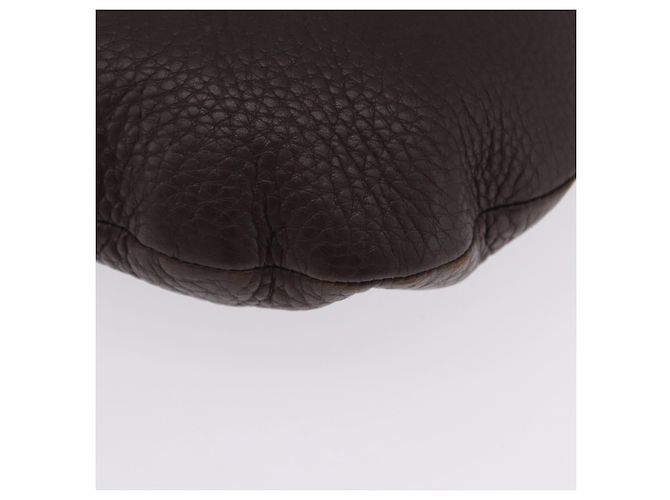 Bolsa de Ombro PRADA em Couro Marrom Prata Auth am12574V - vista 19
