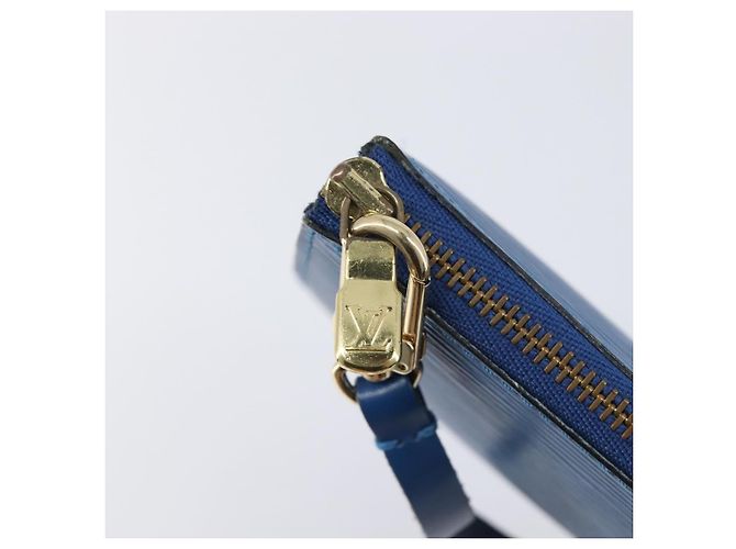 LOUIS VUITTON Epi Pochette Accessoires Pouch Blue M52985 LV Auth 197712V Azul - vista 10