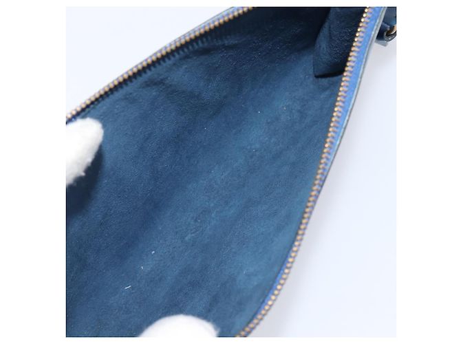 LOUIS VUITTON Epi Pochette Accessoires Pouch Blue M52985 LV Auth 197712V Azul - vista 11