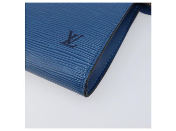 LOUIS VUITTON Epi Pochette Accessoires Pouch Blue M52985 LV Auth 197712V Azul - vista 15