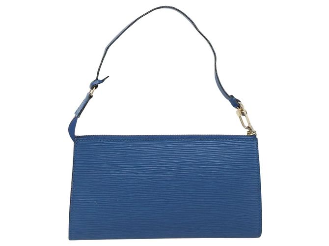 LOUIS VUITTON Epi Pochette Accessoires Pouch Blue M52985 LV Auth 197712V Azul - vista 2