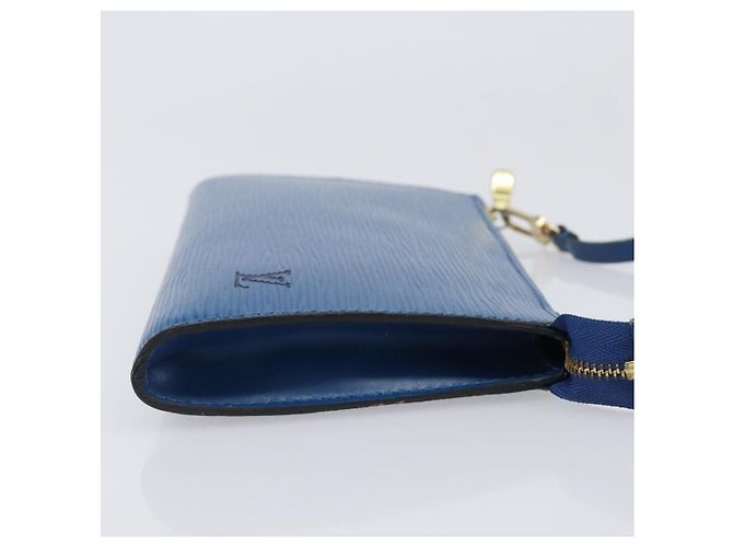 LOUIS VUITTON Epi Pochette Accessoires Pouch Blue M52985 LV Auth 197712V Azul - vista 3