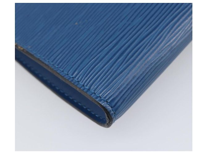 LOUIS VUITTON Epi Pochette Accessoires Pouch Blue M52985 LV Auth 197712V Azul - vista 9