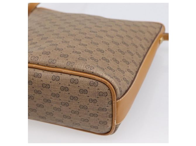 Borsa a tracolla GUCCI Micro GG Supreme PVC Beige Gold Auth 202771 D'oro - vista 15