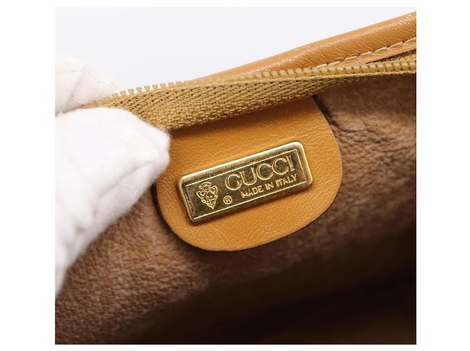 Borsa a tracolla GUCCI Micro GG Supreme PVC Beige Gold Auth 202771 D'oro - vista 17
