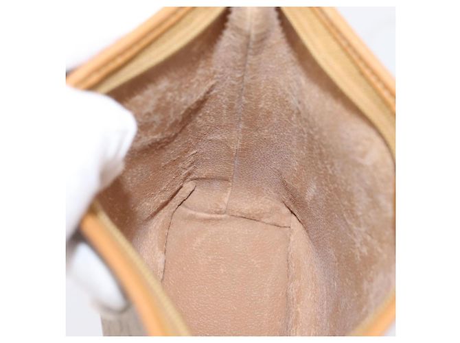 Borsa a tracolla GUCCI Micro GG Supreme PVC Beige Gold Auth 202771 D'oro - vista 19