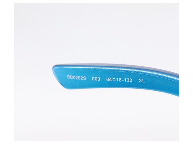 Lunettes de soleil BALENCIAGA Plastique Bleu Argent Auth 203373M Argenté - vue 11