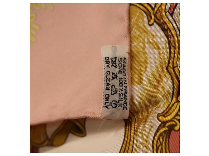 Hermès HERMES Carre 90 Seidentuch "Traineaux et Glissades" Rosa Weiß Auth 200402M Pink - Ansicht 11