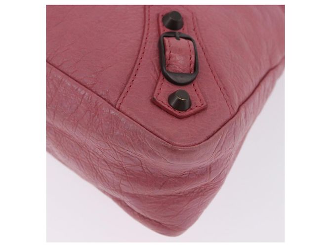 Borsa Clutch BALENCIAGA in Pelle Rosa Auth 200479M - vista 14
