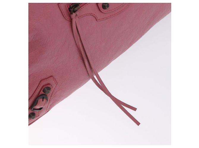 Borsa Clutch BALENCIAGA in Pelle Rosa Auth 200479M - vista 17