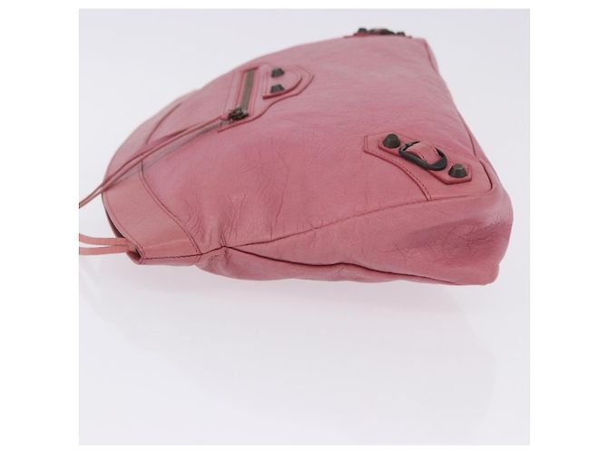 Borsa Clutch BALENCIAGA in Pelle Rosa Auth 200479M - vista 4