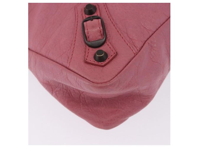 Borsa Clutch BALENCIAGA in Pelle Rosa Auth 200479M - vista 7
