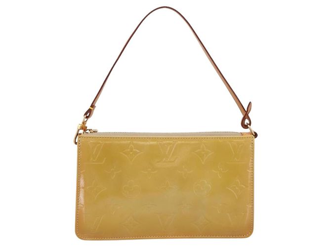 LOUIS VUITTON Monogram Vernis Lexington Pouch Beige M91010 LV Auth 202659A - vista 13