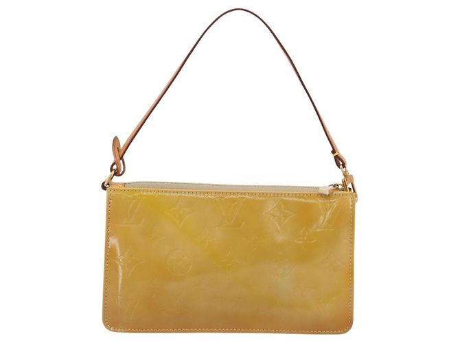 LOUIS VUITTON Monogram Vernis Lexington Pouch Beige M91010 LV Auth 202659A - vista 2