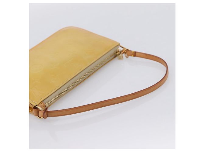 LOUIS VUITTON Monogram Vernis Lexington Pouch Beige M91010 LV Auth 202659A - vista 7