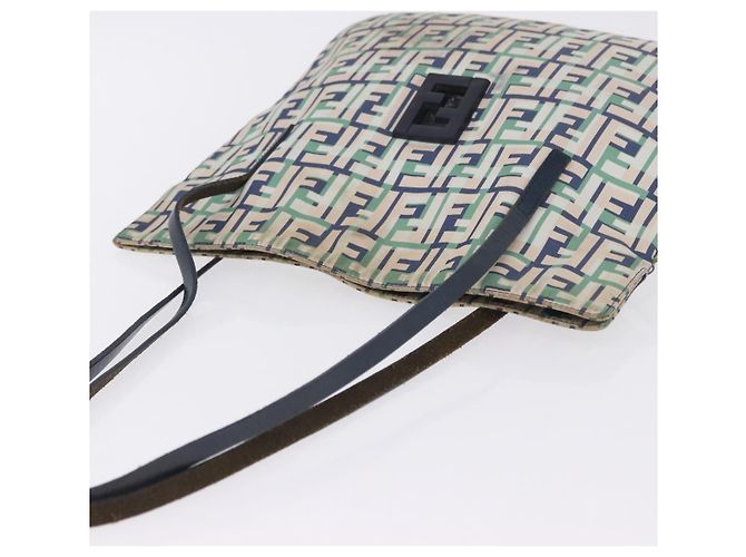 FENDI Zucca Canvas Tote Bag Green Silver Auth 203793 Silber Grün - Ansicht 14