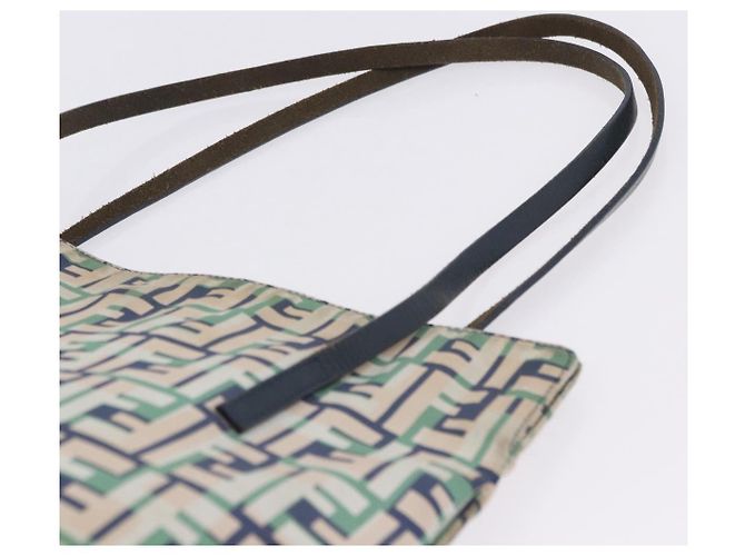 FENDI Zucca Canvas Tote Bag Green Silver Auth 203793 Silber Grün - Ansicht 15
