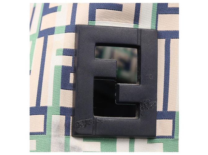 FENDI Zucca Canvas Tote Bag Green Silver Auth 203793 Silber Grün - Ansicht 20