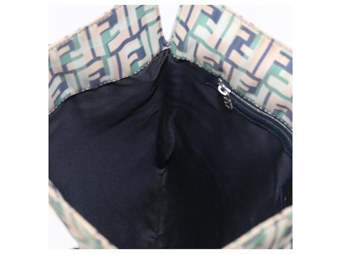 FENDI Zucca Canvas Tote Bag Green Silver Auth 203793 Silber Grün - Ansicht 24