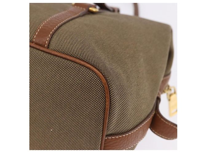 Saco Tote PRADA Canvas Jacquard Beige Gold Auth 200549M Bege Dourado - vista 16
