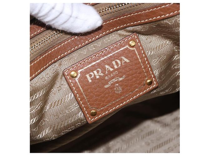 Saco Tote PRADA Canvas Jacquard Beige Gold Auth 200549M Bege Dourado - vista 19