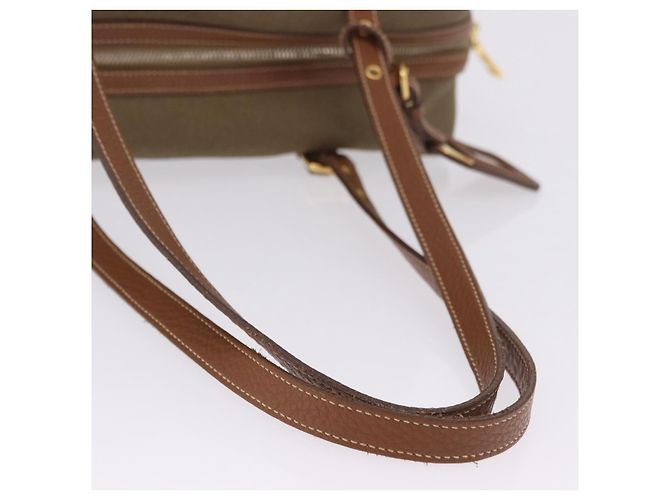 Saco Tote PRADA Canvas Jacquard Beige Gold Auth 200549M Bege Dourado - vista 7