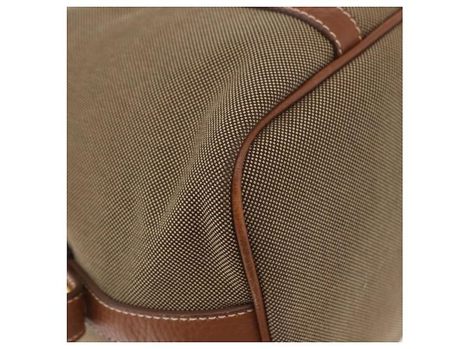 Saco Tote PRADA Canvas Jacquard Beige Gold Auth 200549M Bege Dourado - vista 9