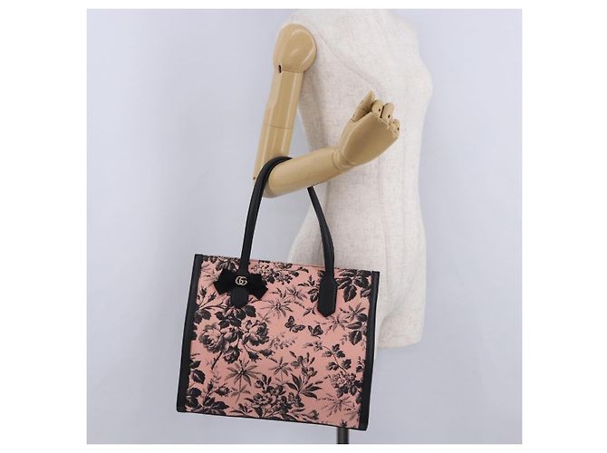 Borsa Tote GUCCI Canvas Pink Gold 432684 Auth 200772V Rosa D'oro - vista 23