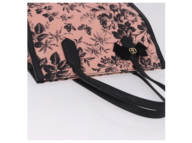 Borsa Tote GUCCI Canvas Pink Gold 432684 Auth 200772V Rosa D'oro - vista 6