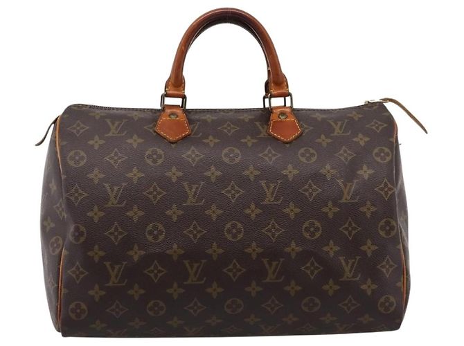 Borsa a mano LOUIS VUITTON Monogram Speedy 35 M41524 LV Auth 201407A Monogramma - vista 13