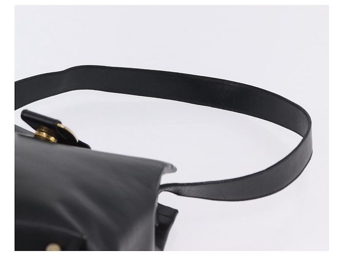 Borsa a tracolla Salvatore Ferragamo Vala in pelle nera e oro Auth ka6109 Nero - vista 14