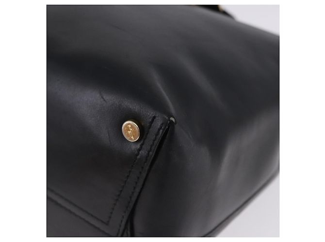 Borsa a tracolla Salvatore Ferragamo Vala in pelle nera e oro Auth ka6109 Nero - vista 16