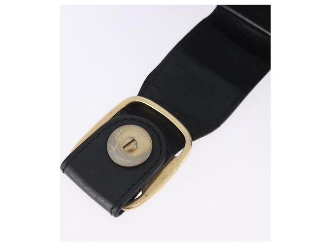 Borsa a tracolla Salvatore Ferragamo Vala in pelle nera e oro Auth ka6109 Nero - vista 19